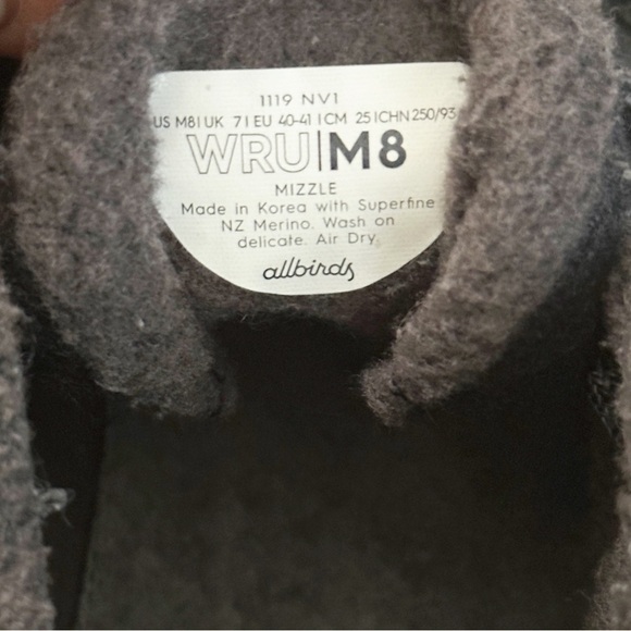 ALLBIRDS Men’s Grey Merino Wool Sneaker Hi-Tops 8 - Picture 9 of 9